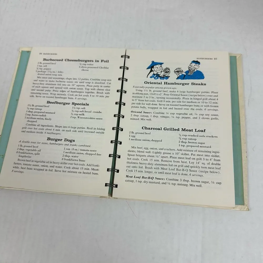 Betty Crocker's Outdoor Cook Book Golden Press 1961 Spiral Bound Cookbook